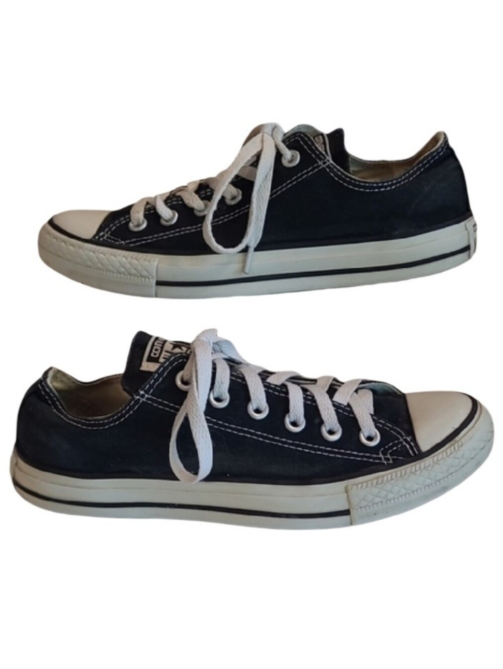 Converse Chuck Taylor All-Star Classic Low Top Lace Up Black Trim Canvas Sneaker